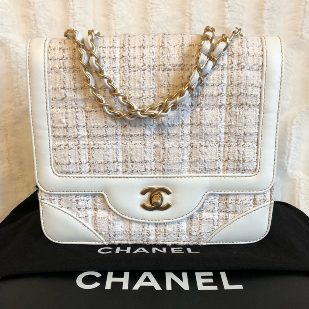 Chanel Tweed Square Flap Bag